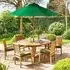 Churn Outdoor Teak Table and 6 Henley Stacking Chairs - Teak