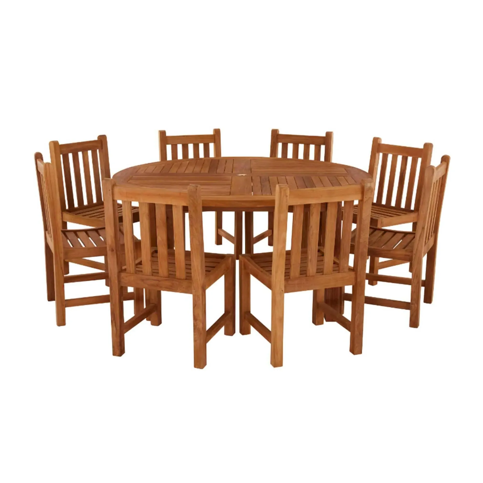 Churn Outdoor Teak Table and 8 Grisdale Chairs - Teak