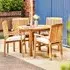 Churn Round Dining Set with Henley Stacking Chairs - Teak