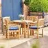 Churn Round Dining Set with Malvern Carver Chairs - Teak