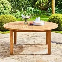 Churn Round Outdoor Table - Natural, Teak