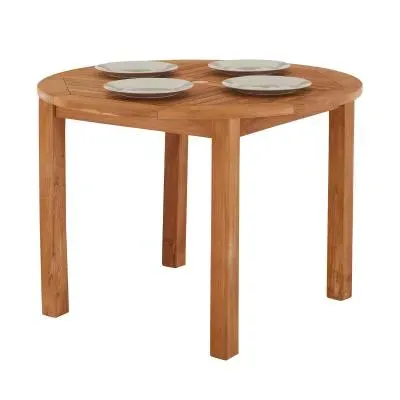 Churn Round Outdoor Table - Natural, Teak image