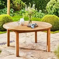 Churn Round Outdoor Teak Table - Natural, Teak