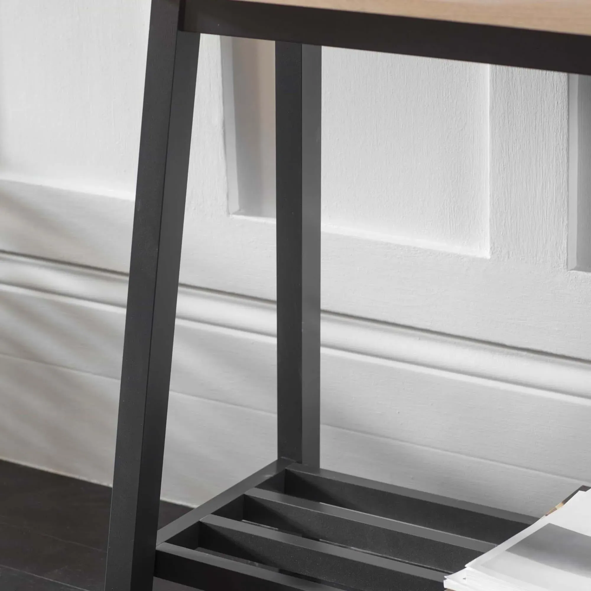 Clockhouse Console Table - Carbon, Oak