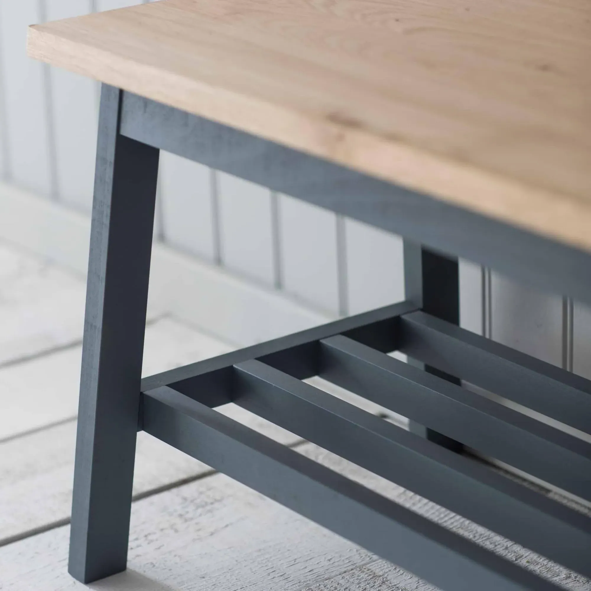 Clockhouse Hallway Bench - Charcoal, Oak