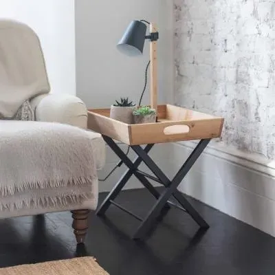 Clockhouse Side Table - Carbon, Oak image