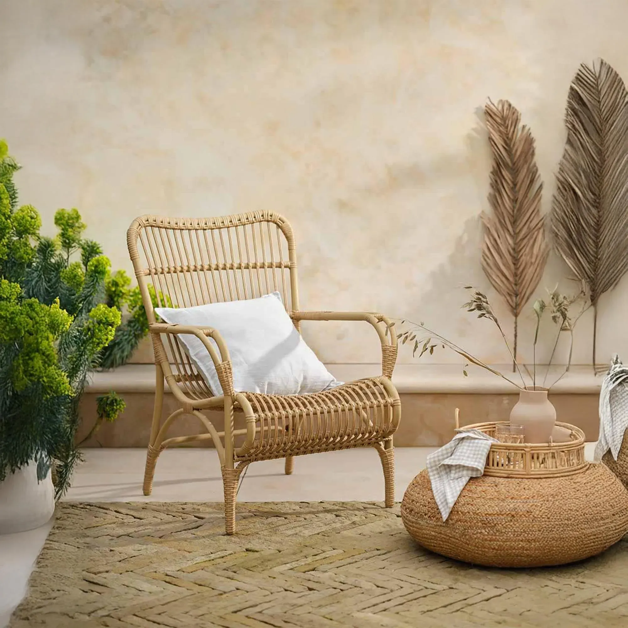 Corston Outdoor Lounge Chair - Natural