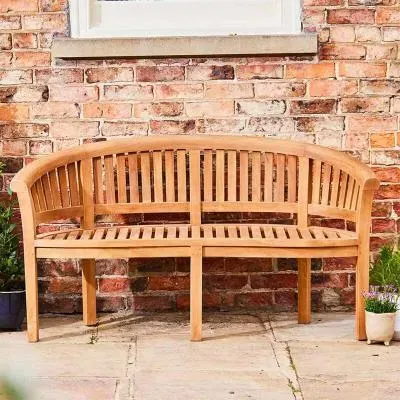 Crummock 3-Seater Outdoor Bench - Natural, Teak image