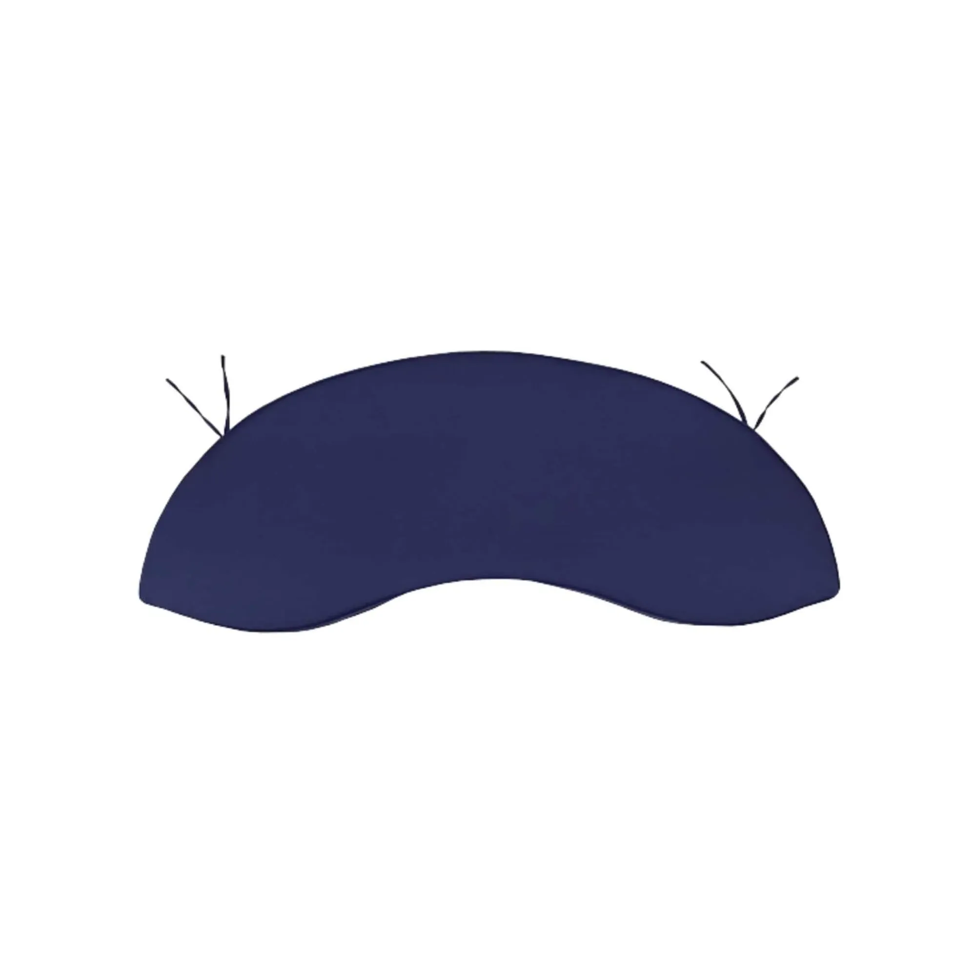 Crummock Outdoor Teak Bench with Cushion - Blue, Teak