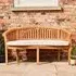 Crummock Outdoor Teak Bench with Cushion - Natural, Teak