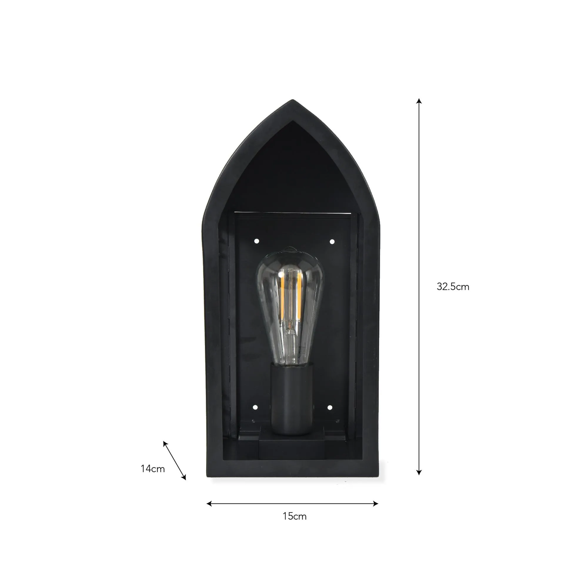 Fairford Outdoor Lantern - Black