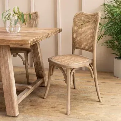 Fairlight Rattan Dining Chair Set of 2 - Natural image