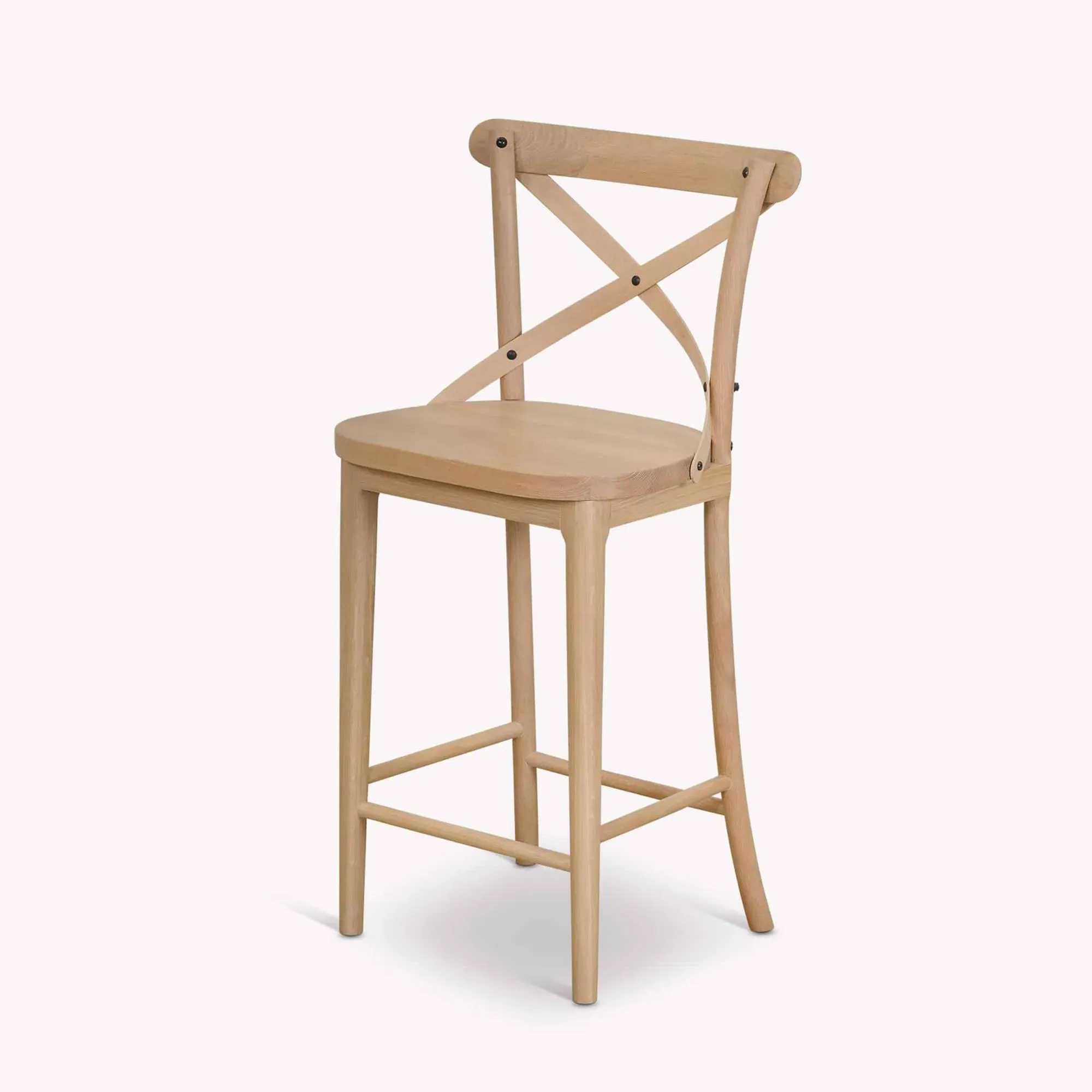 Ferndale Cross Back Cafe Bar Stool - Natural