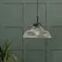 Fovant Fluted Glass Pendant Light - Antique Bronze