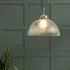 Fovant Large Glass Pendant Light - Satin Nickel