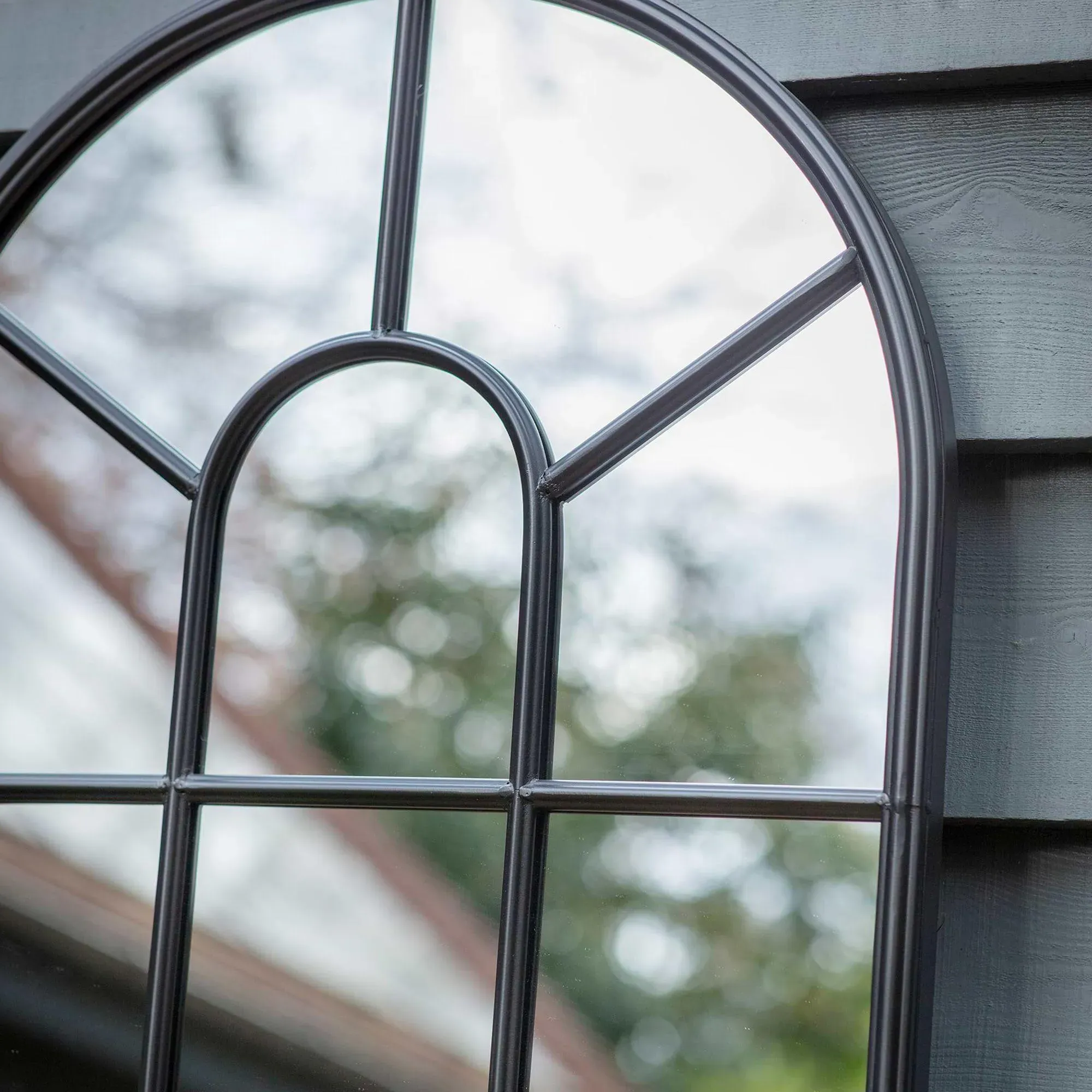 Fulbrook Arched Outdoor Mirror - Black