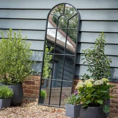 Fulbrook Arched Outdoor Mirror - Black