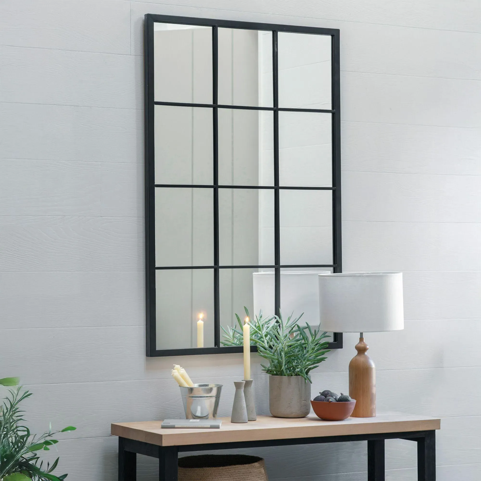 Fulbrook Rectangular Outdoor Mirror - Black