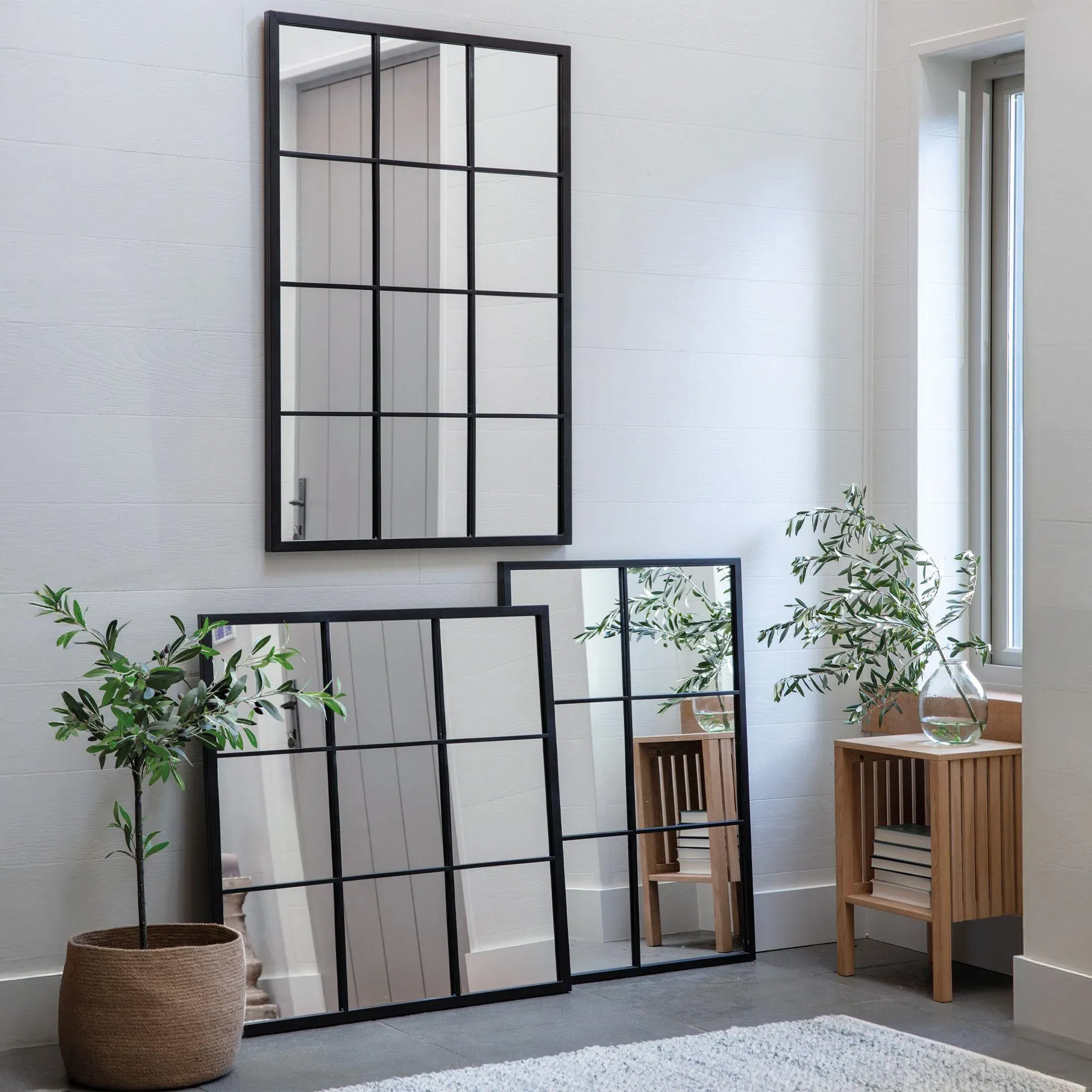 Fulbrook Rectangular Outdoor Mirror - Black