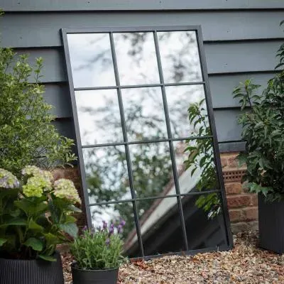 Fulbrook Rectangular Outdoor Mirror - Black image