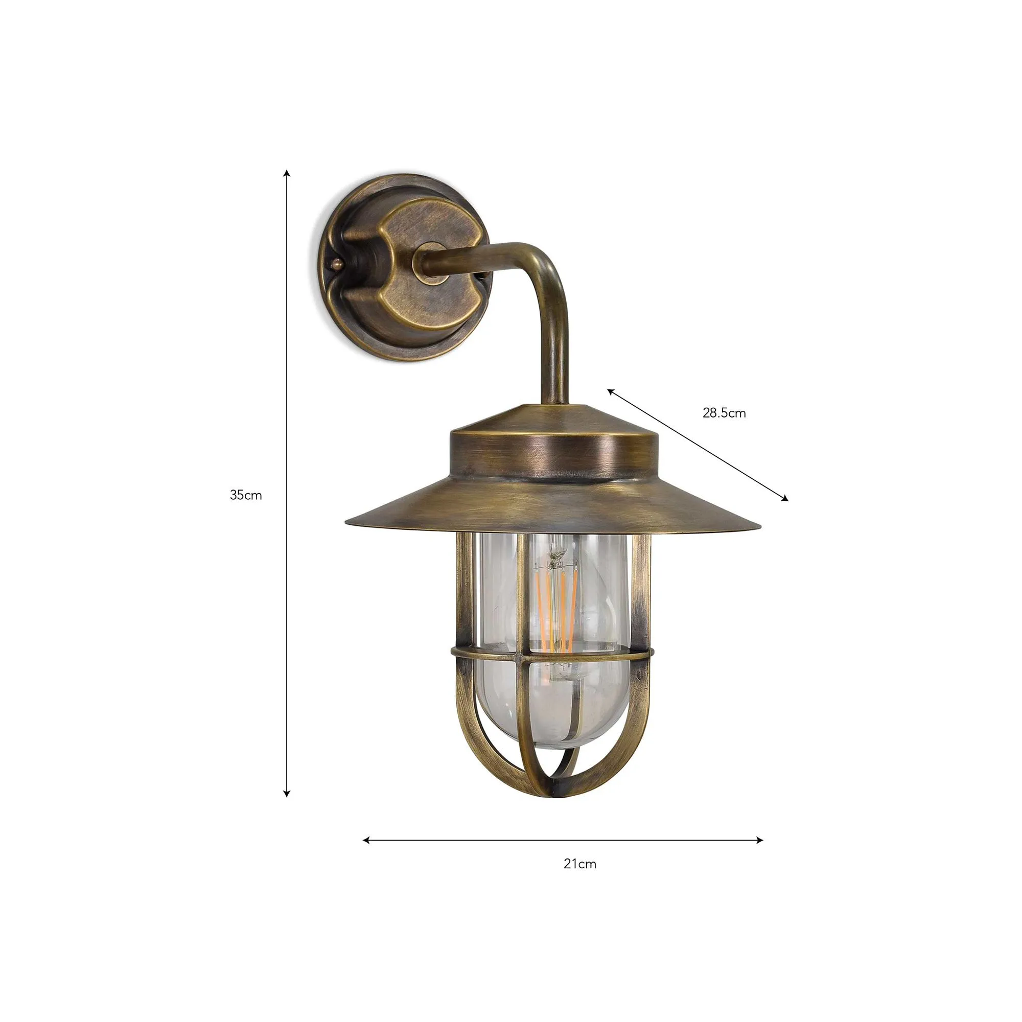 Hanwell Wall Light - Antique Brass