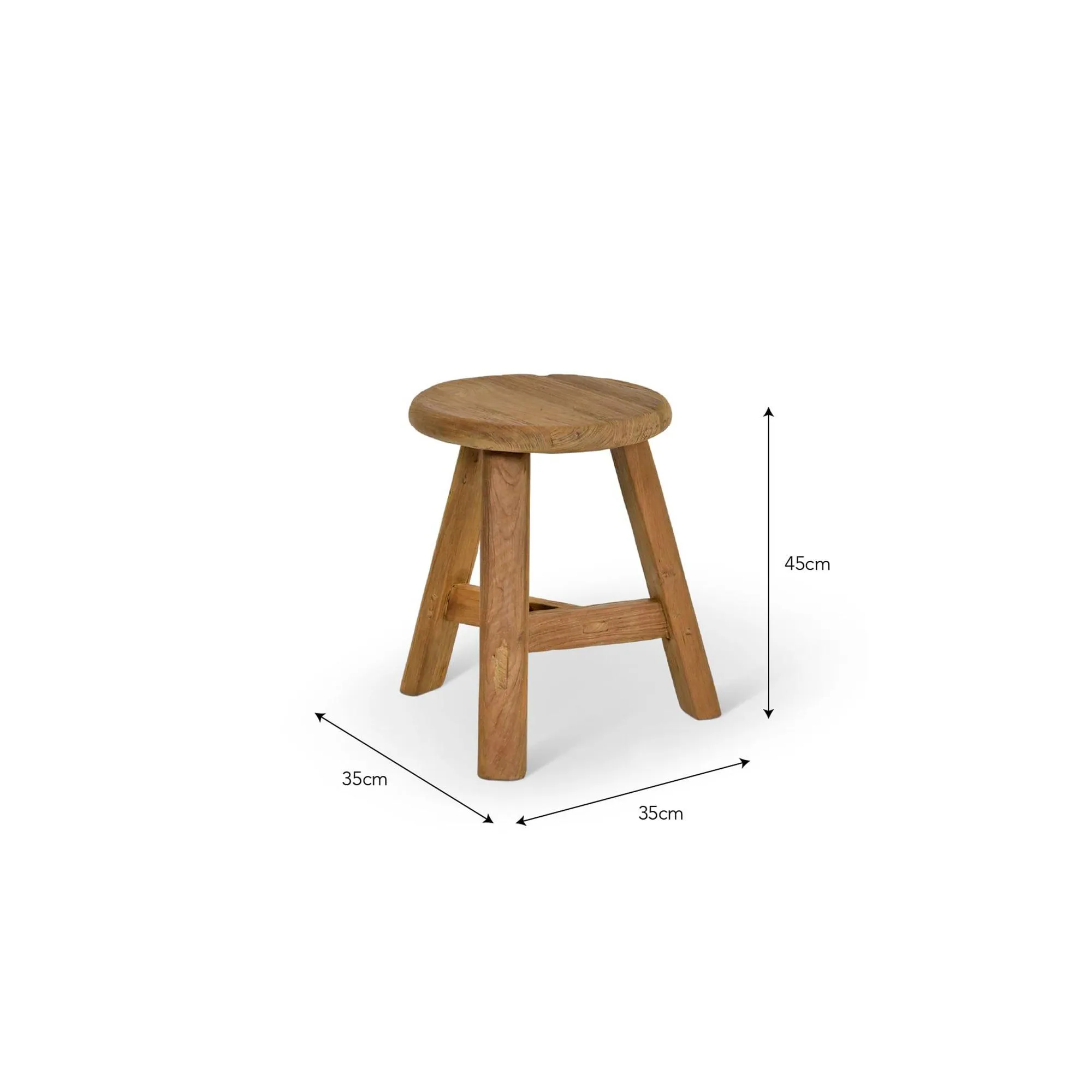 Hawthorne Outdoor Stool - Natural, Teak