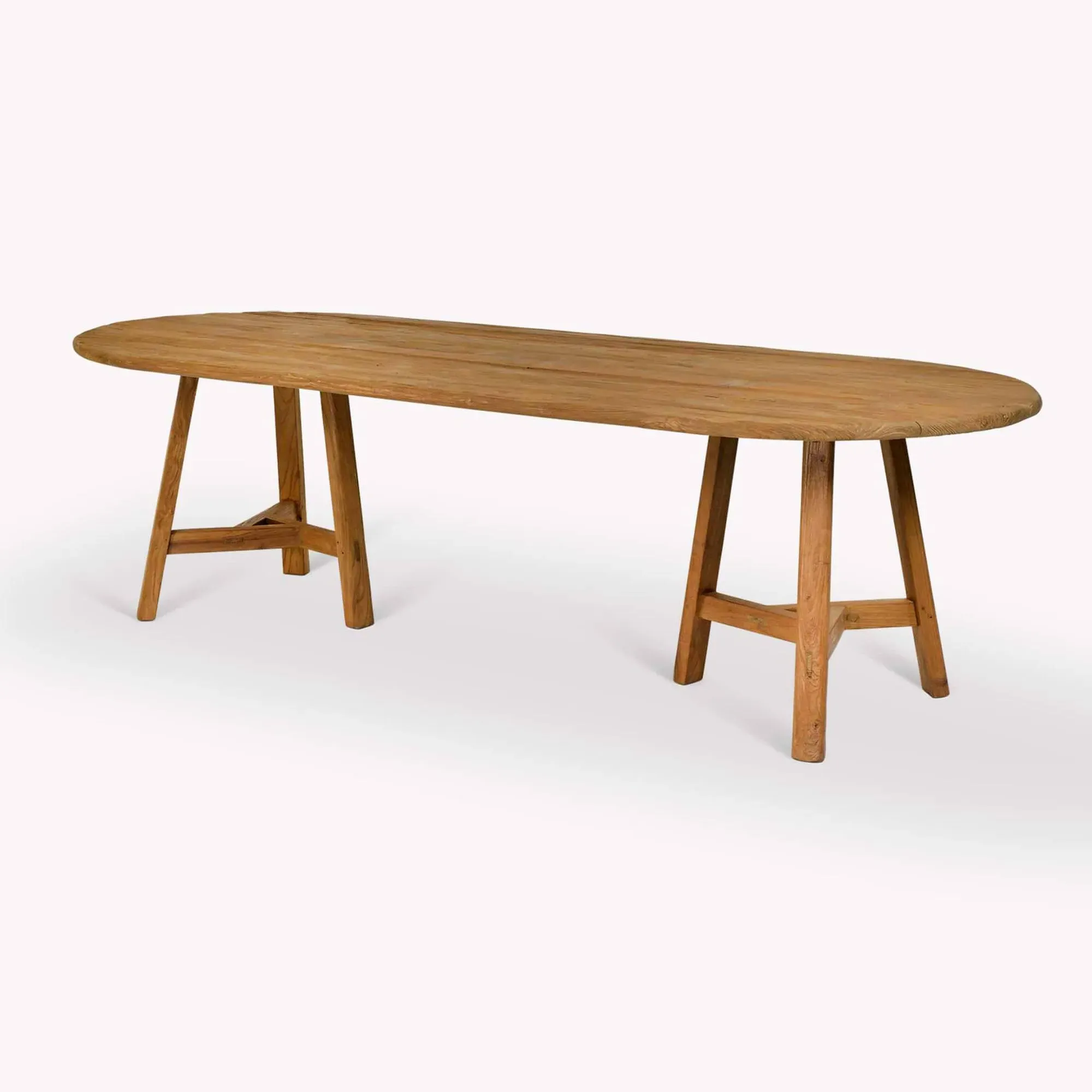 Hawthorne Oval Dining Table - Natural, Teak Wood