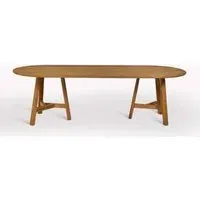 Hawthorne Oval Dining Table - Natural, Teak Wood