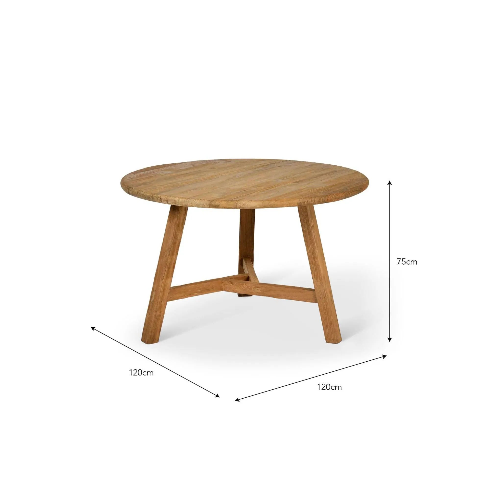 Hawthorne Round Dining Table - Natural, Teak