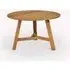Hawthorne Round Slatted Dining Table - Natural, Teak