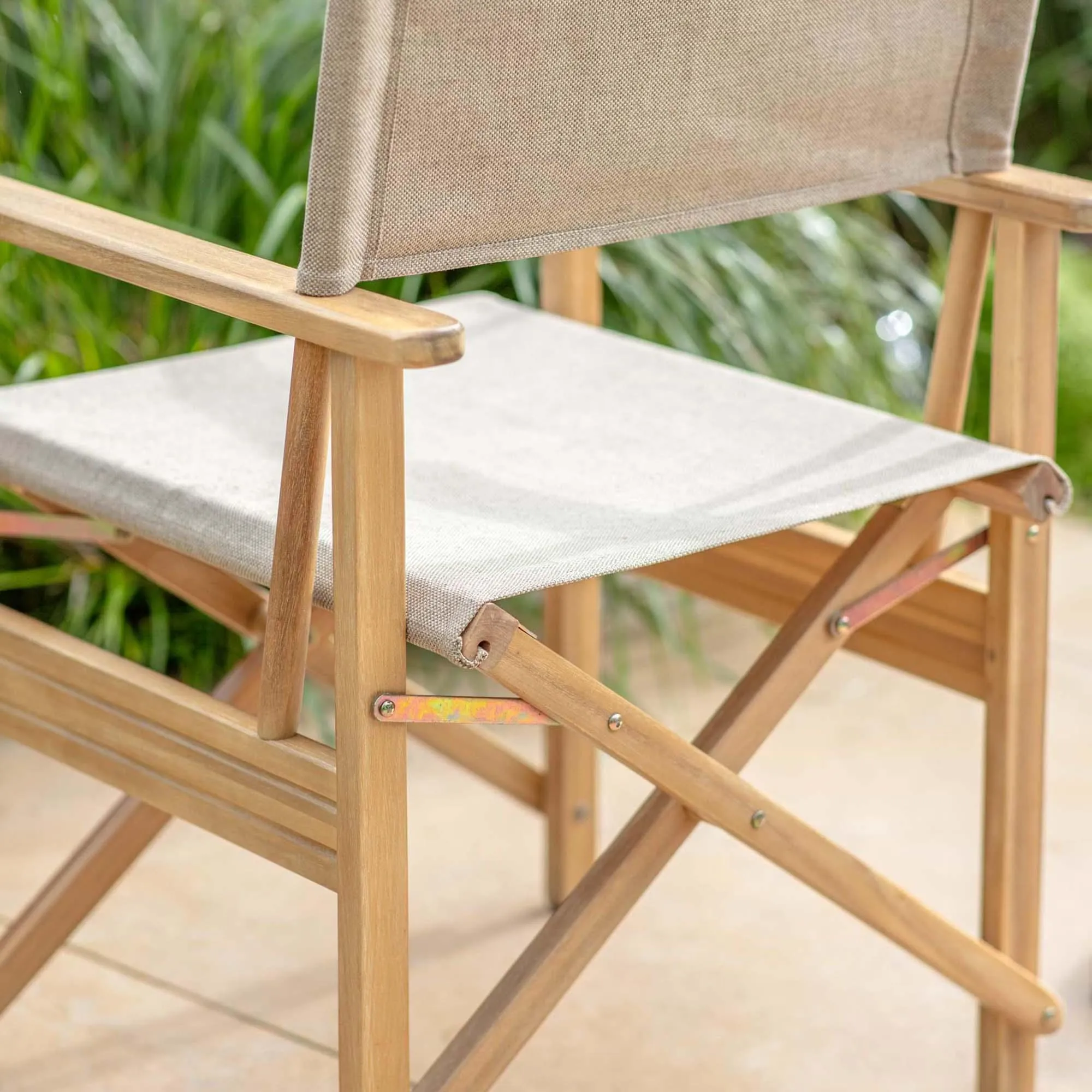 Hayle Outdoor Directors Chair - Natural