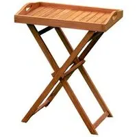 Hidcote Teak Butler's Tray with Folding Stand - Teak