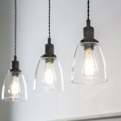 Hoxton Domed Pendant Light Trio - Antique Bronze image