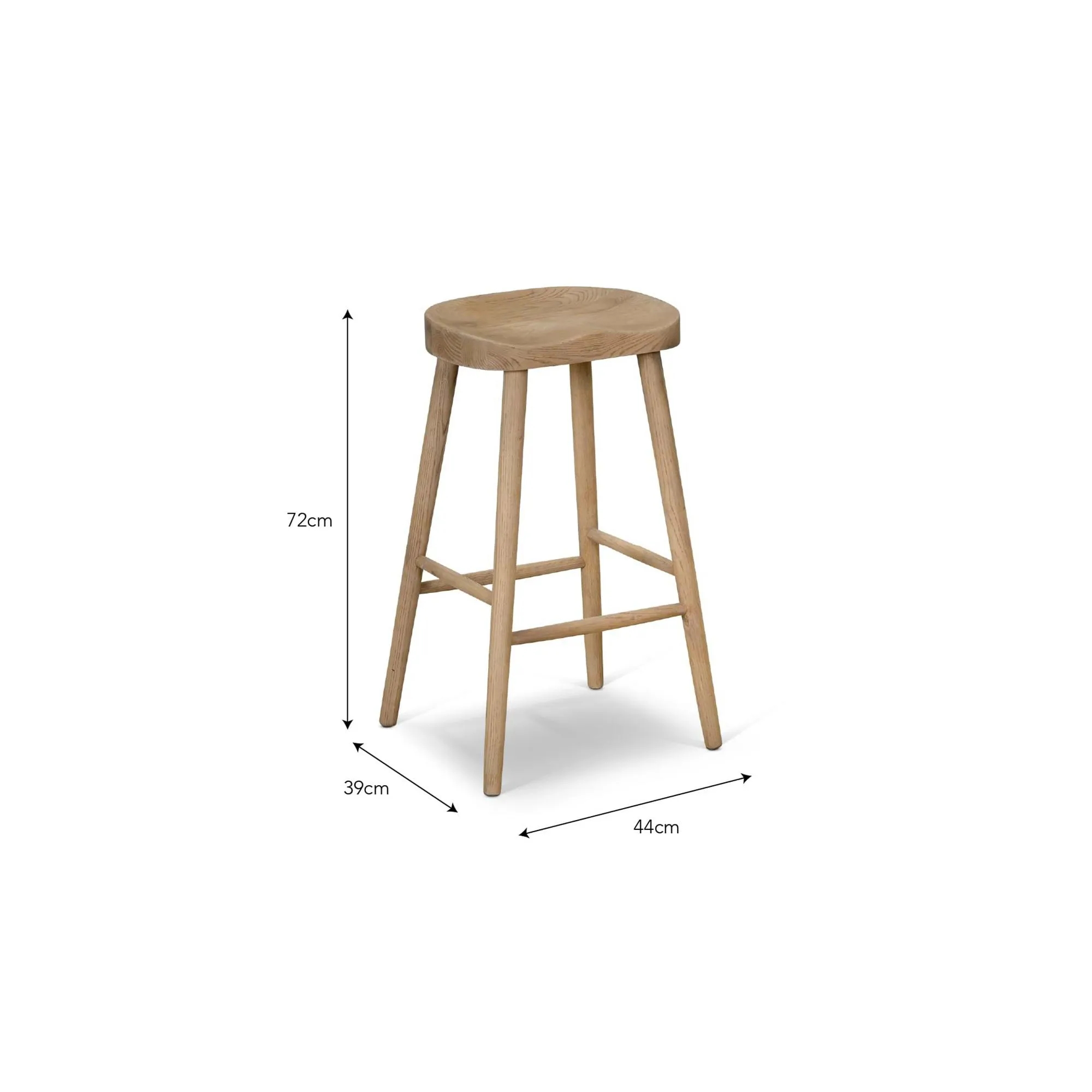 Lilley Bar Stool - Lime Wash