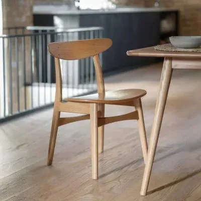 Longcot Dining Chairs Set of 2 - Natural