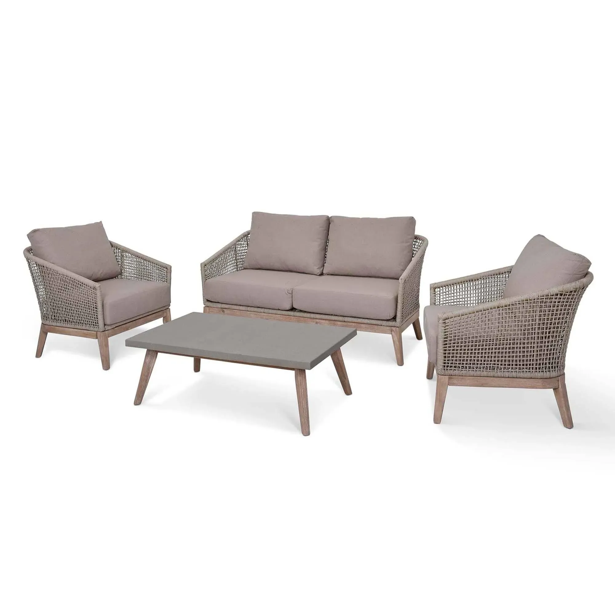 Lynton Outdoor 2-Seater Sofa Set - Grey