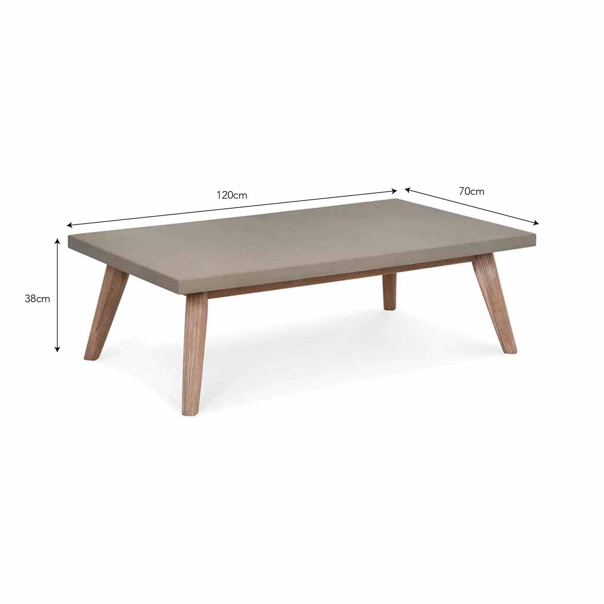 Lynton Rectangular Coffee Table - Grey, Faux Concrete