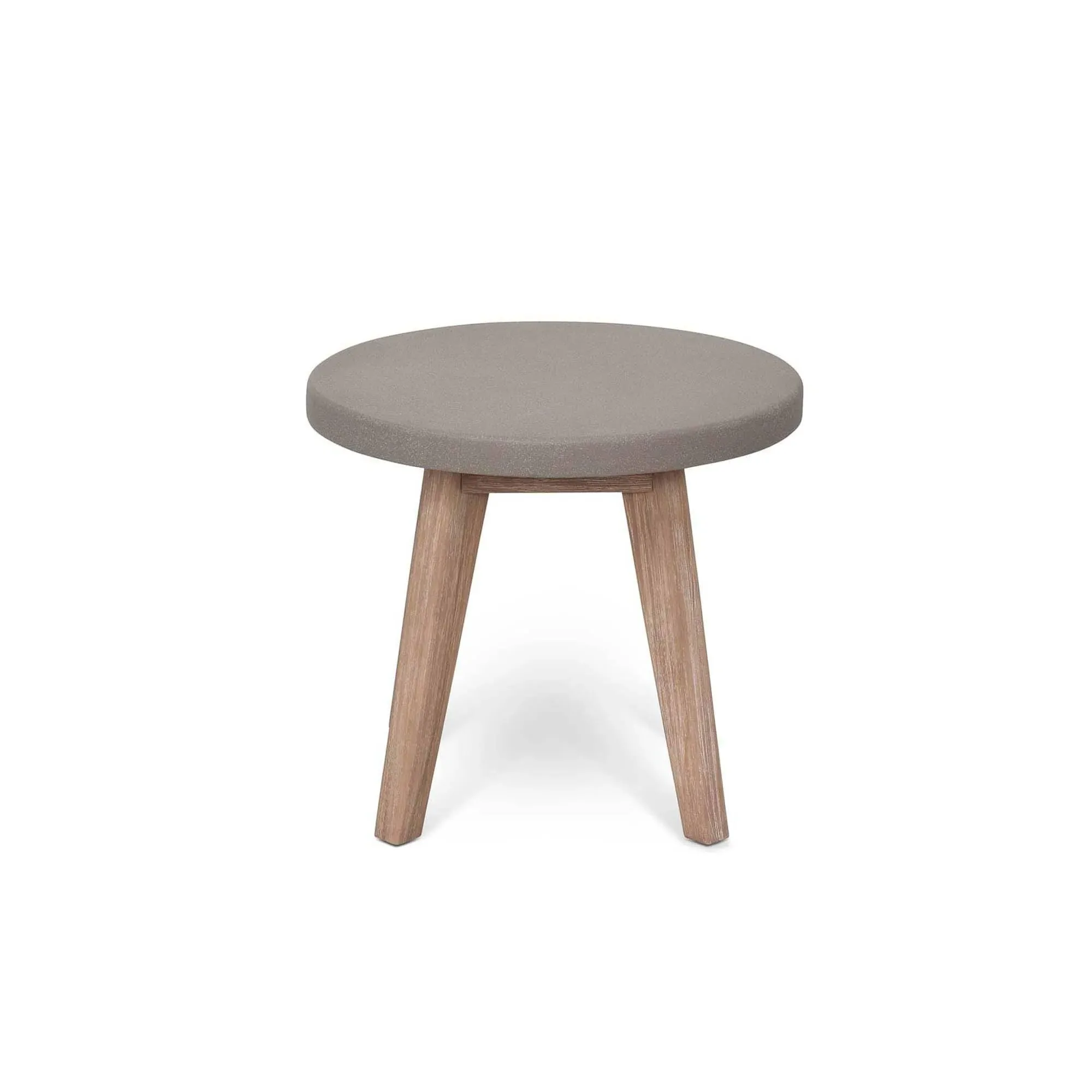 Lynton Round Side Table - Grey, Faux Concrete