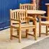 Malvern Outdoor Teak Carver Dining Chair Set of 2 - Natural