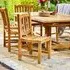 Malvern Outdoor Teak Side Dining Chair Set of 2 - Natural