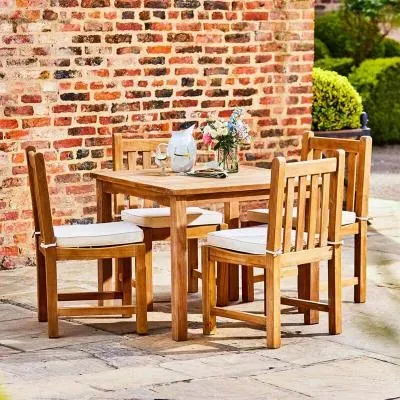 Marbrook Square Dining Set with Grisdale Side Chairs - Teak