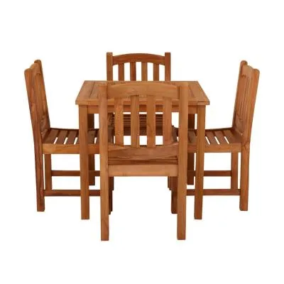 Marbrook Square Dining Set with Malvern Chairs - Teak