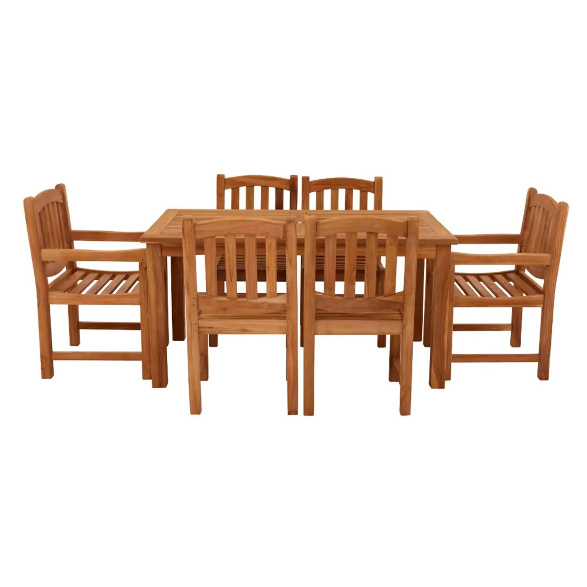 Marbrook Teak Dining Set with 6 Grisdale Chairs - Teak