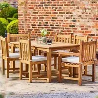 Marbrook Teak Dining Set with 6 Grisdale Chairs - Teak
