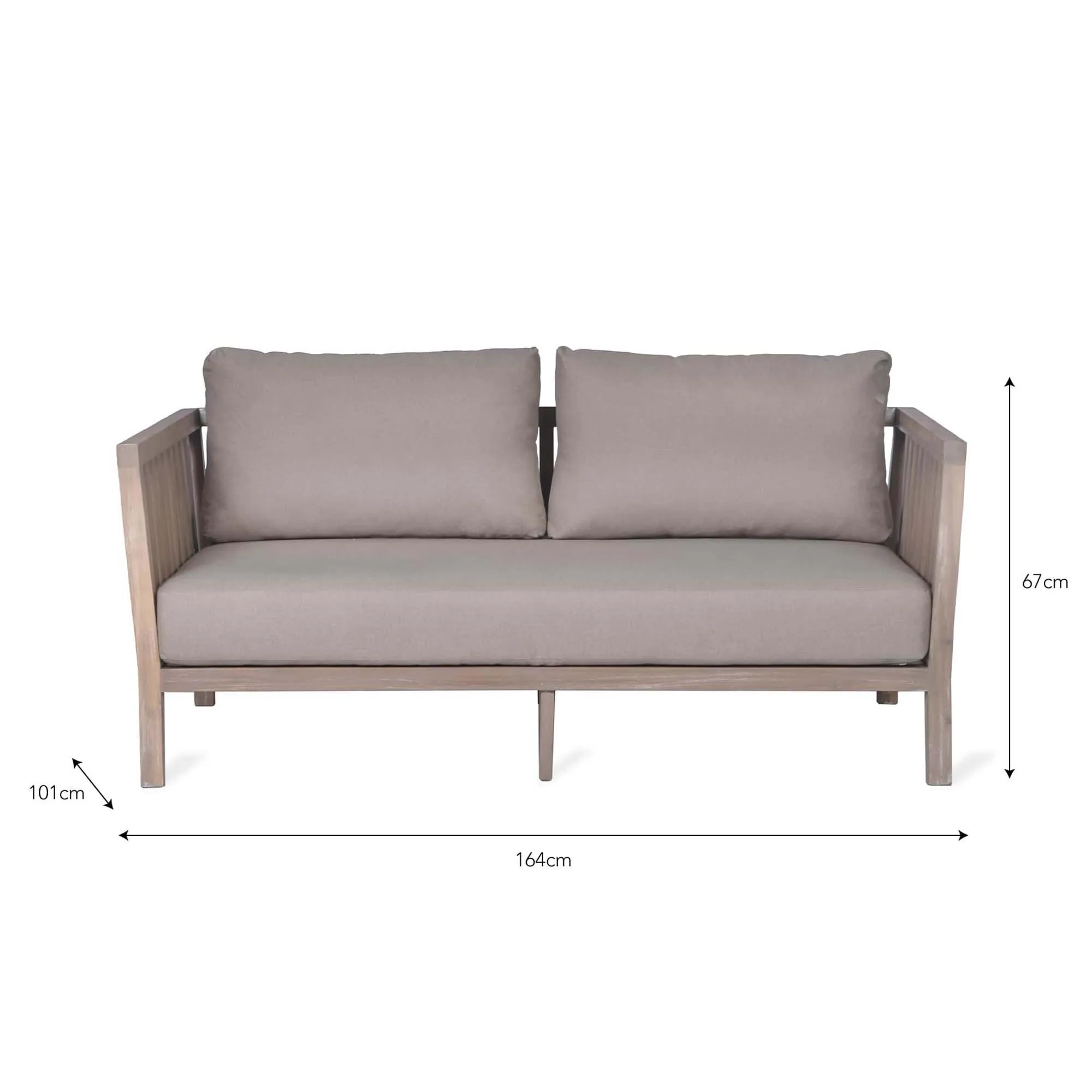 Porthallow 2-Seater Outdoor Daybed - Natural, Acacia Wood