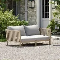 Porthallow 2-Seater Outdoor Daybed - Natural, Acacia Wood