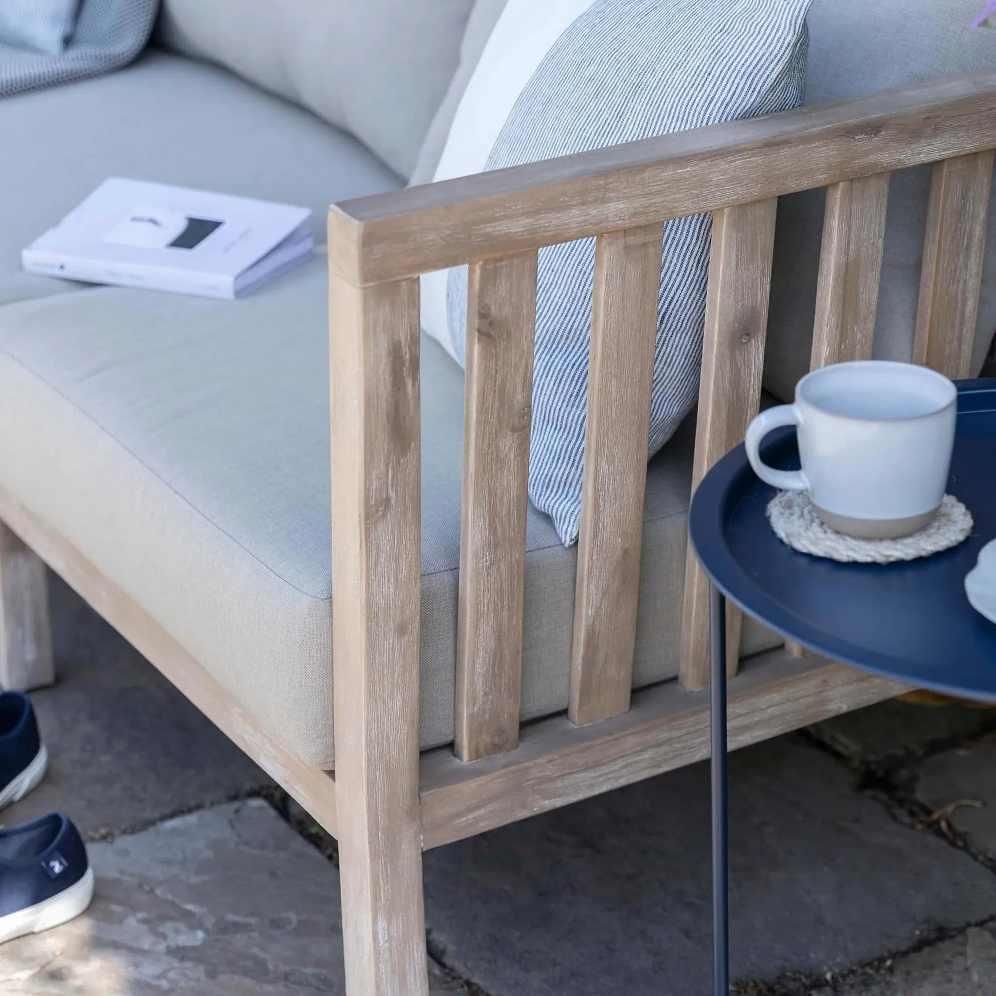 Porthallow 3-Seater Outdoor Sofa - Natural, Acacia Wood