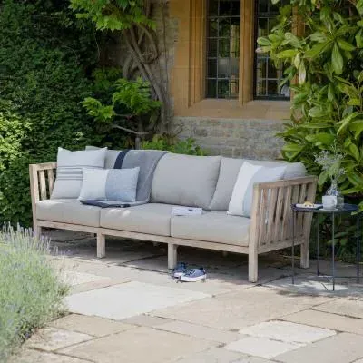 Porthallow 3-Seater Outdoor Sofa - Natural, Acacia Wood image