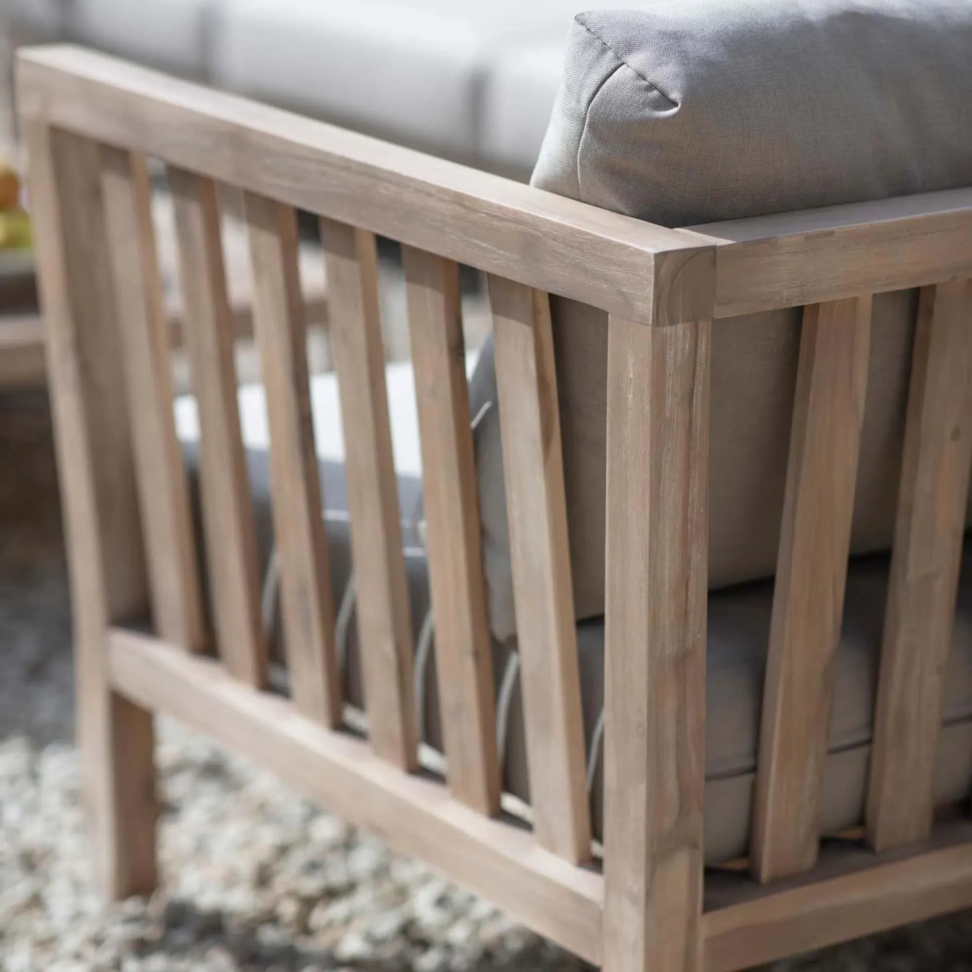 Porthallow 3-Seater Outdoor Sofa Set - Natural, Acacia Wood