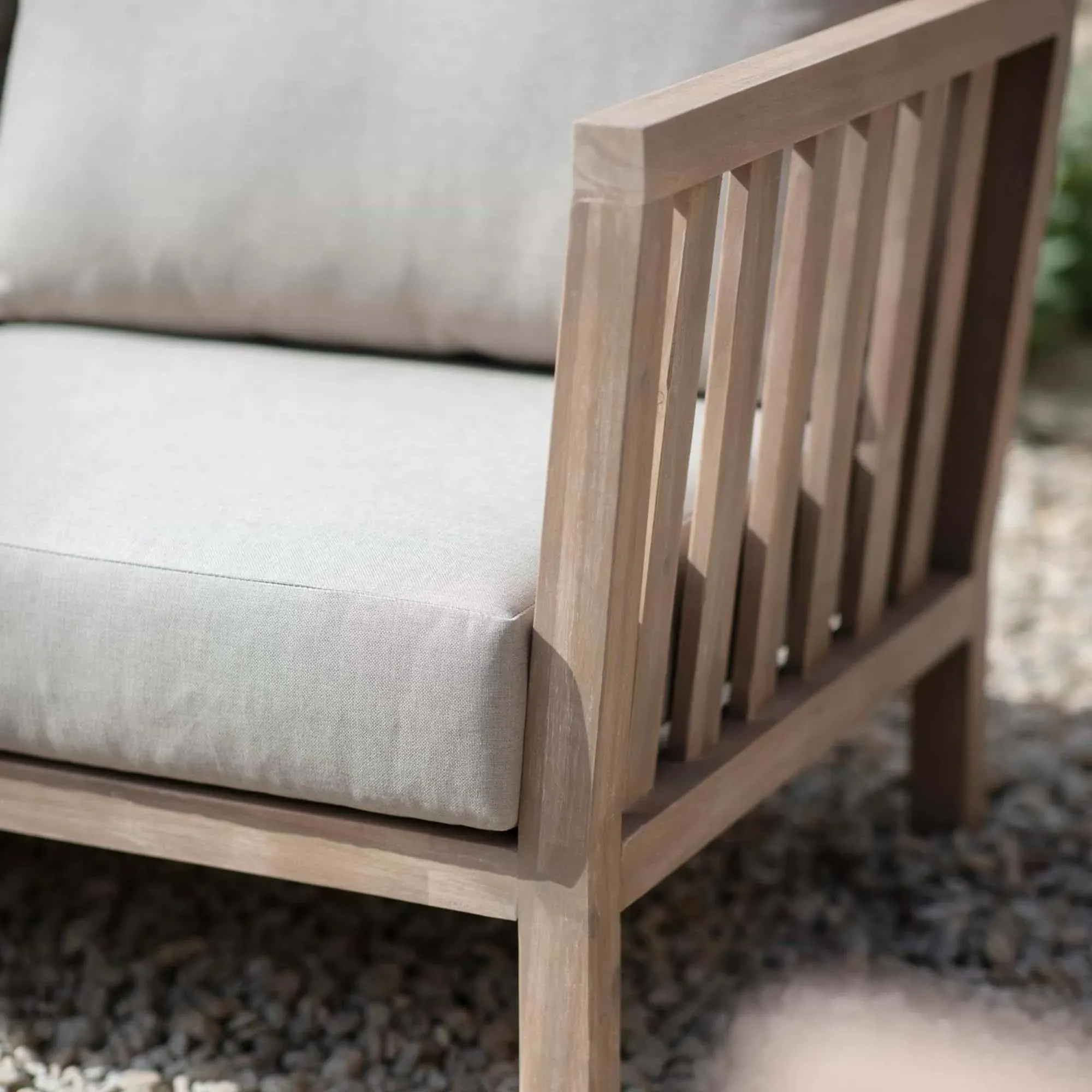 Porthallow 3-Seater Outdoor Sofa Set - Natural, Acacia Wood